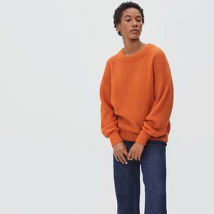 Everlane Women's Alpaca Crew Sweater in Orange, Size XS